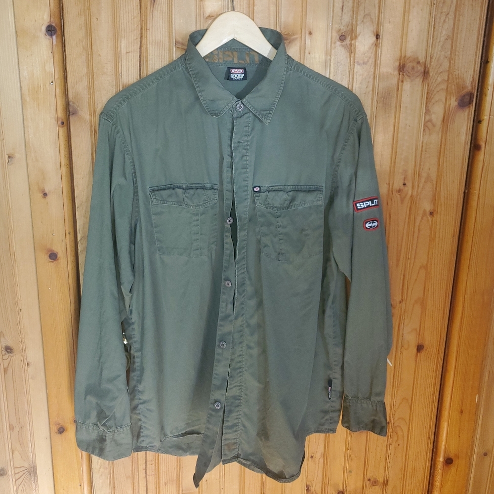 Split Inc. Army Button-down Shirt